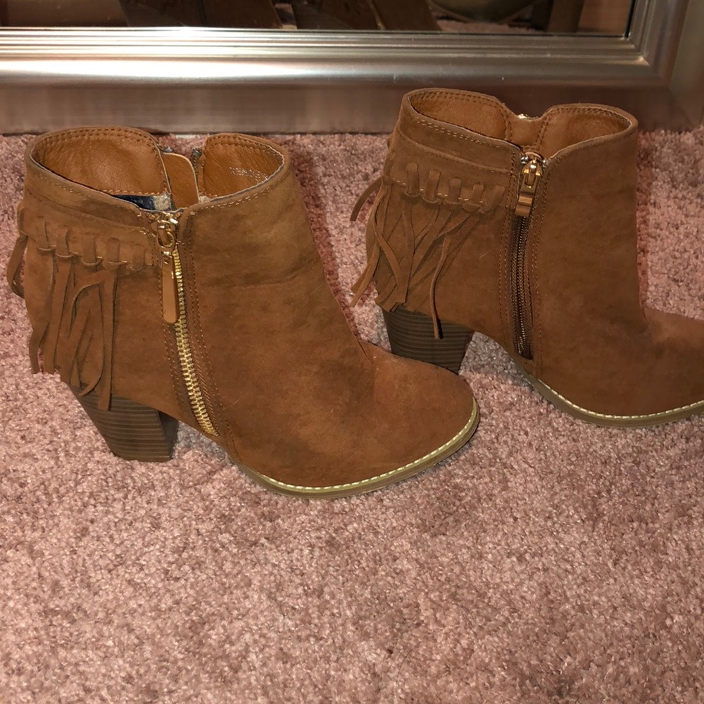 Fringe booties